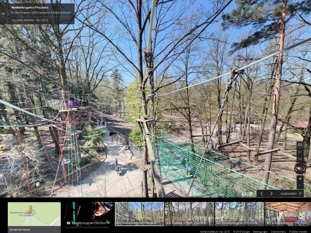 360 Panorama Google Business View Street View Waldklettergarten Pforzheim